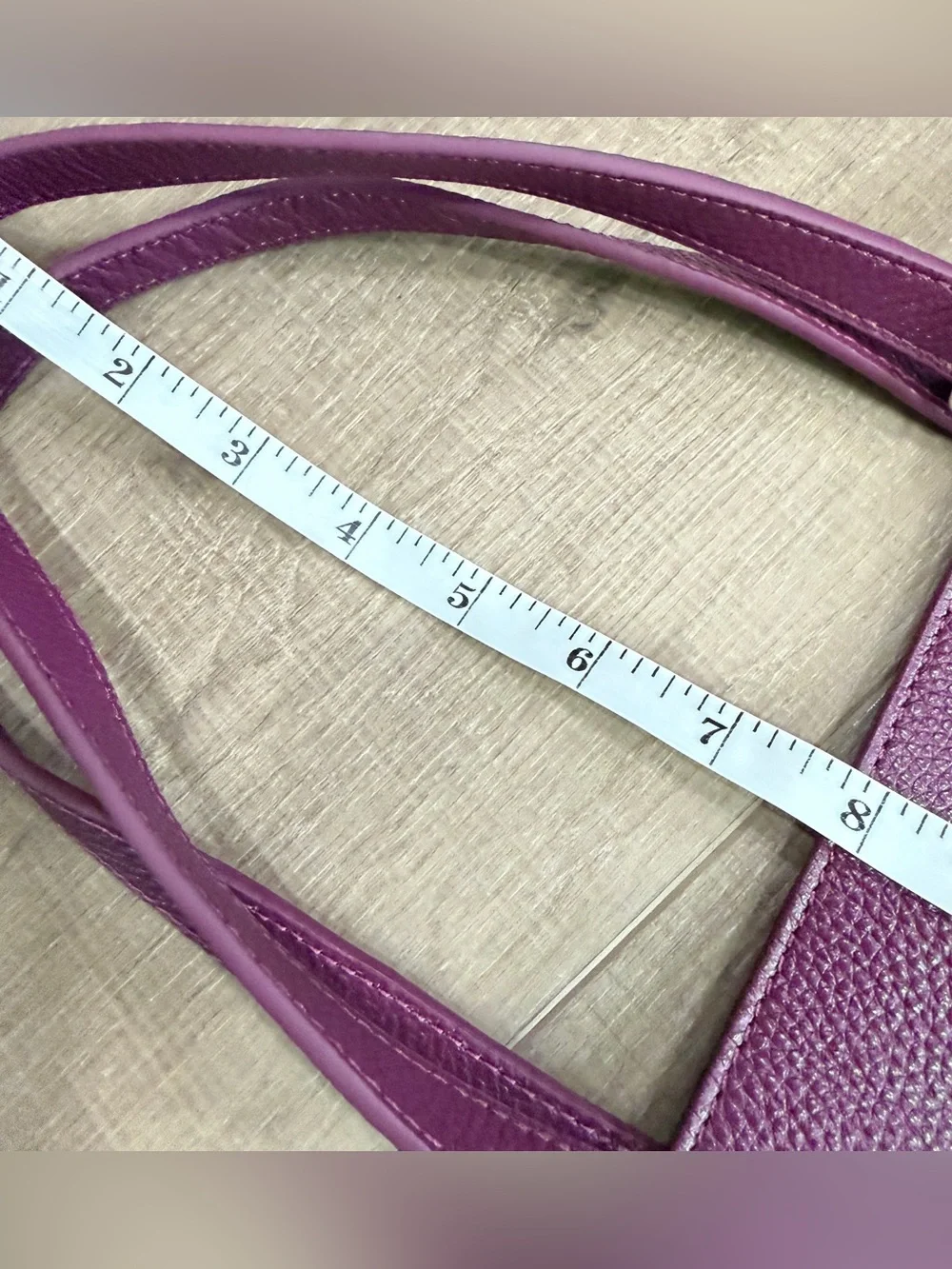 M.I.L.A. MILA Luxe Pebbled Leather Tote Bag Plum Made In Los Angeles NEW
